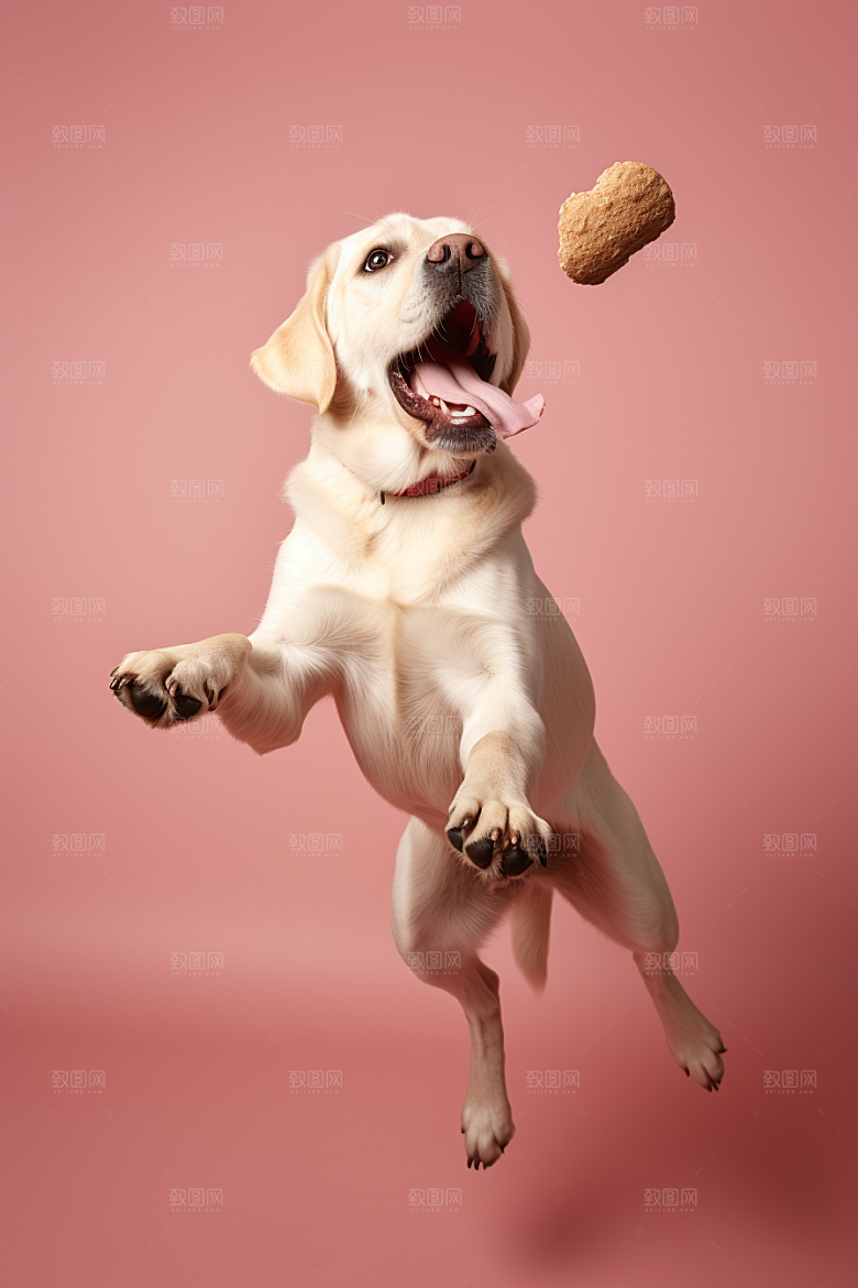 拉布拉多导盲犬形象摄影图