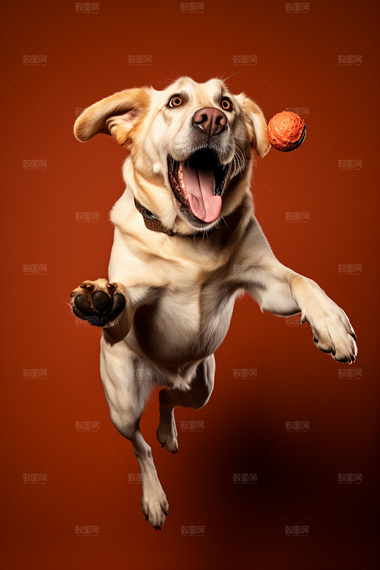 拉布拉多导盲犬可爱摄影图
