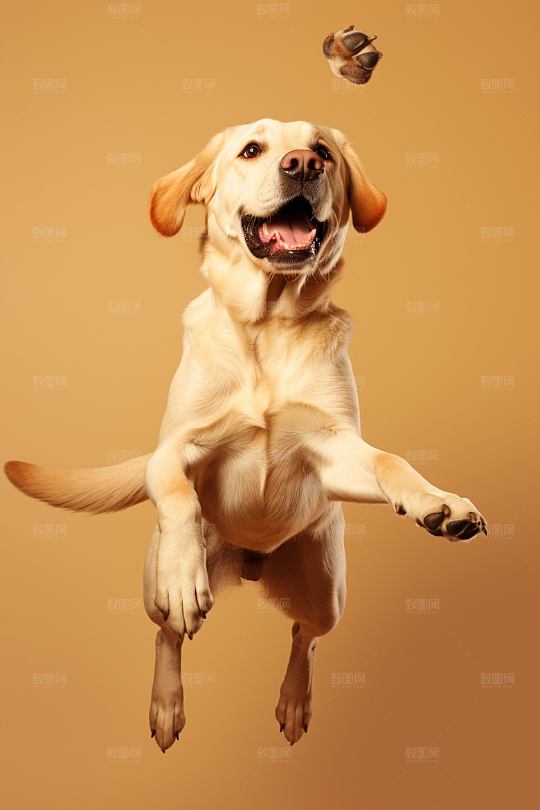 拉布拉多导盲犬可爱摄影图