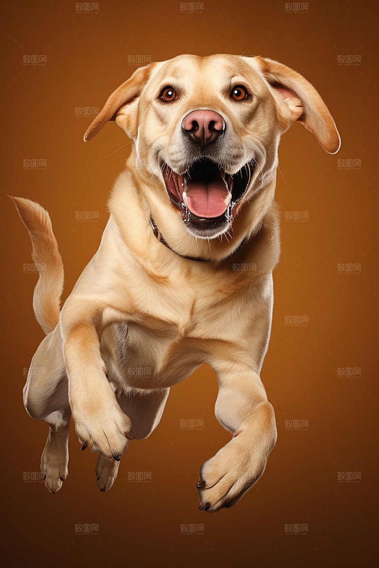 拉布拉多导盲犬简约摄影图