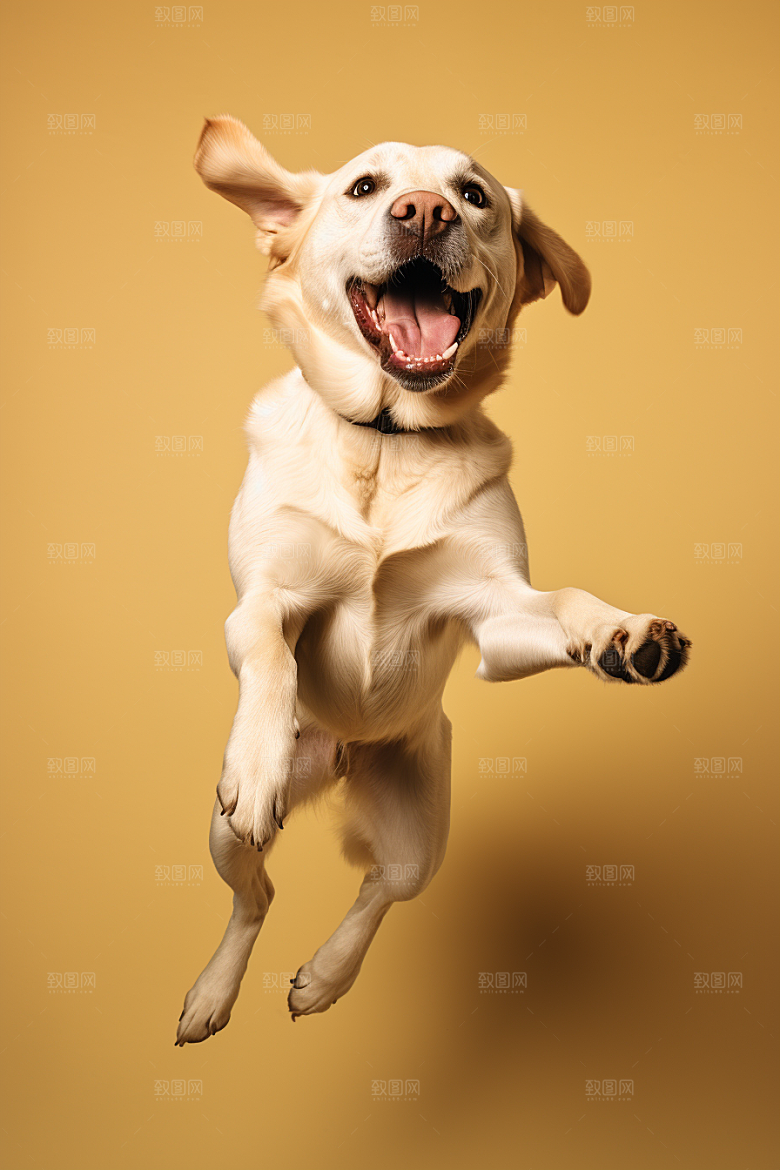 拉布拉多导盲犬肖像摄影图