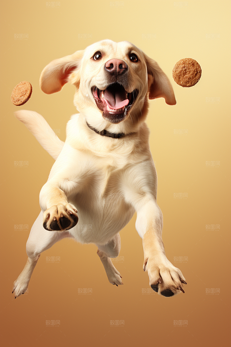拉布拉多导盲犬可爱摄影图