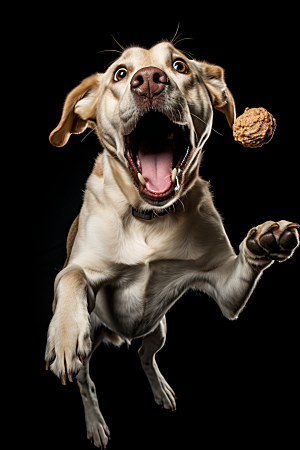 拉布拉多导盲犬宠物摄影图