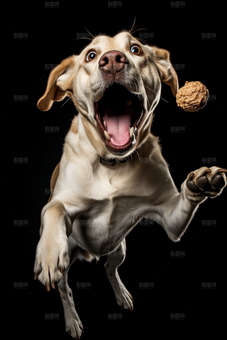 拉布拉多导盲犬宠物摄影图