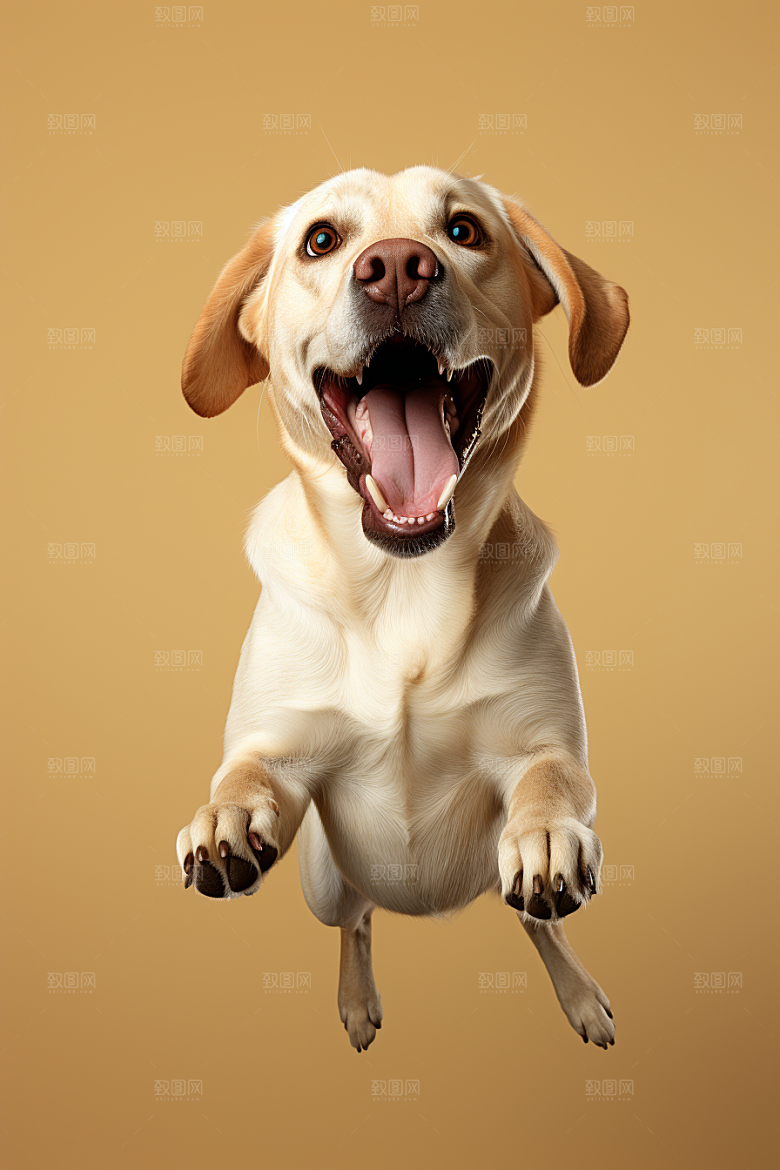 拉布拉多导盲犬宠物摄影图