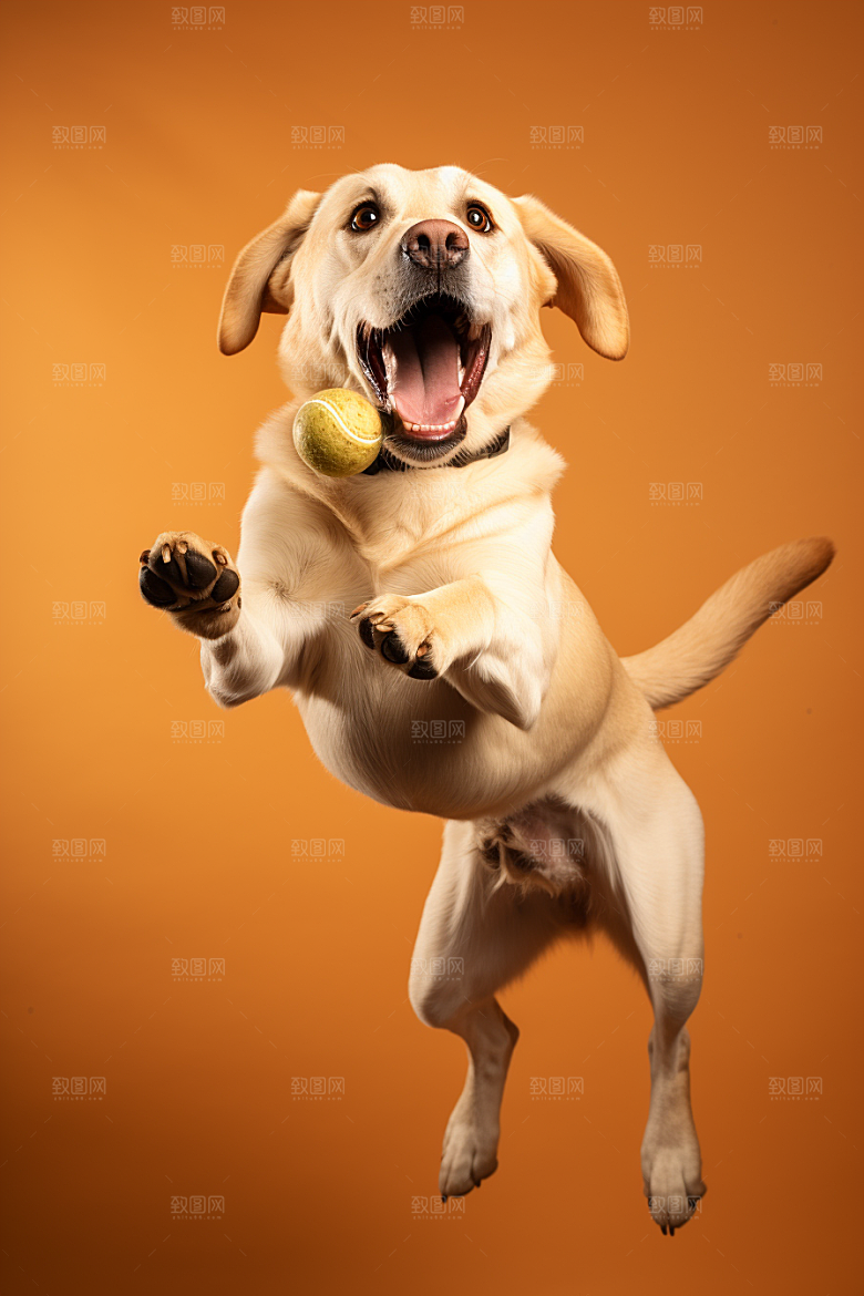 拉布拉多导盲犬简约摄影图