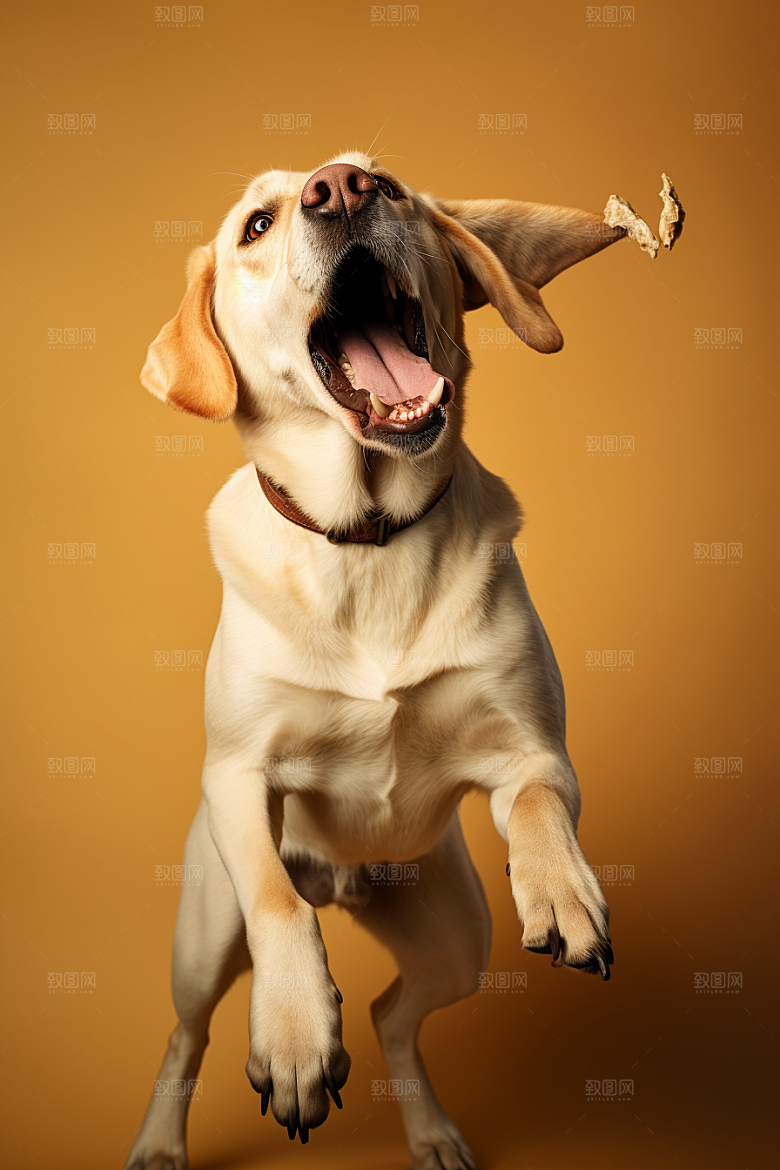 拉布拉多导盲犬肖像摄影图