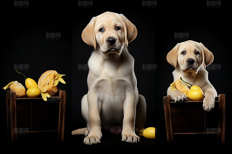 拉布拉多写真导盲犬摄影图