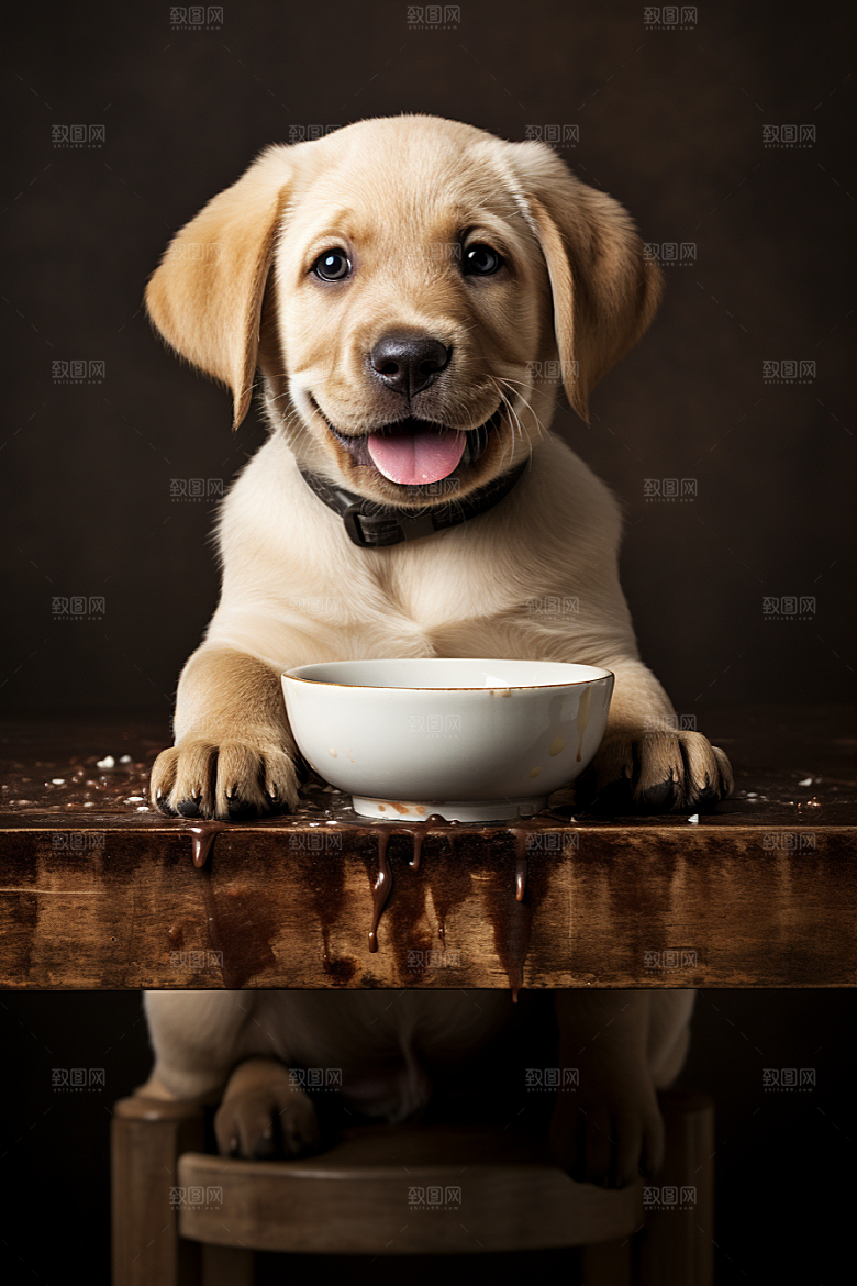 拉布拉多导盲犬写真摄影图