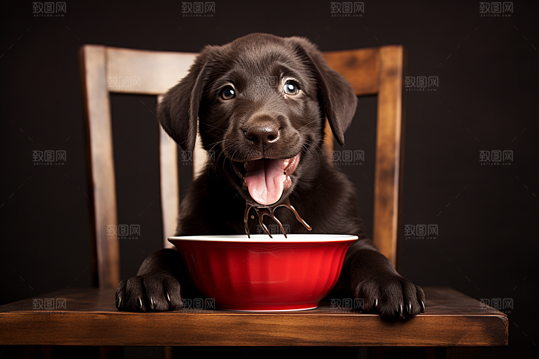 拉布拉多导盲犬可爱摄影图
