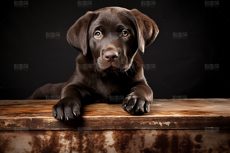 拉布拉多导盲犬写真摄影图