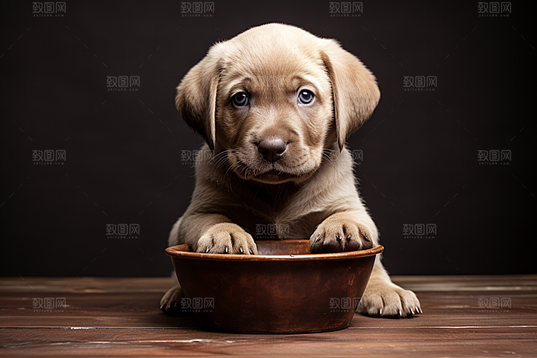 拉布拉多可爱导盲犬摄影图