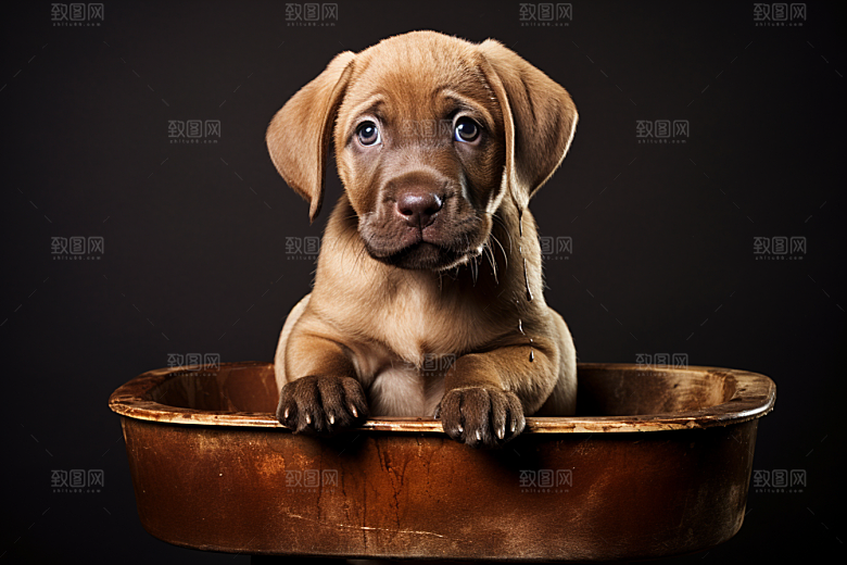 拉布拉多导盲犬写真摄影图