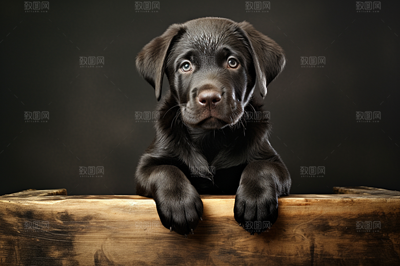拉布拉多导盲犬可爱摄影图