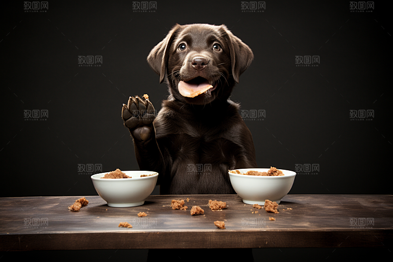 拉布拉多导盲犬写真摄影图