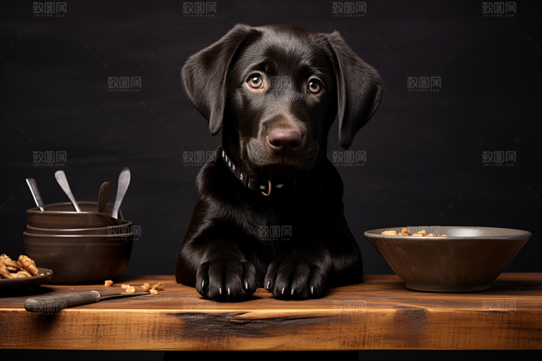 拉布拉多导盲犬形象摄影图