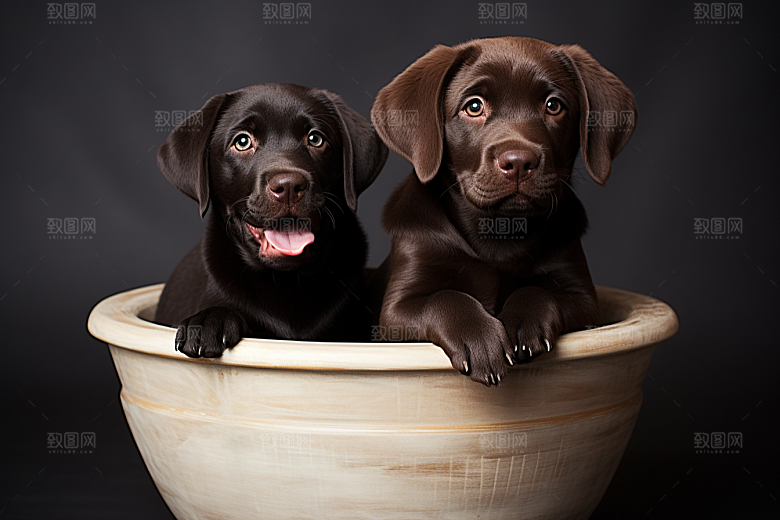 拉布拉多导盲犬形象摄影图