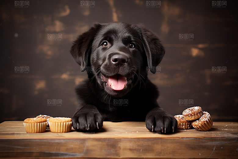 拉布拉多导盲犬形象摄影图