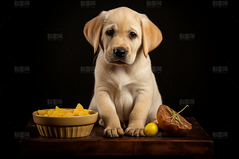 拉布拉多导盲犬伴侣摄影图