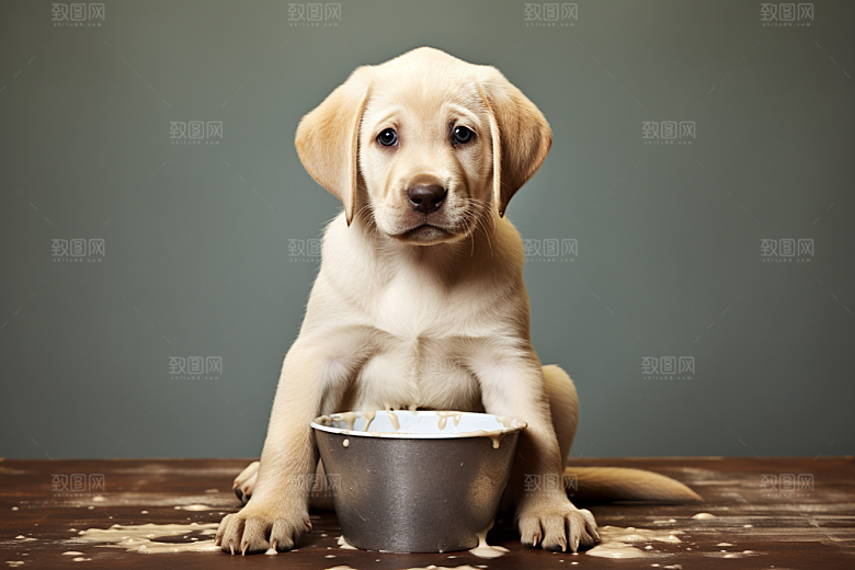 拉布拉多宠物导盲犬摄影图