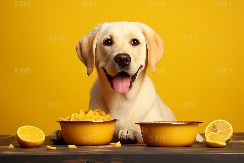 拉布拉多动物导盲犬摄影图