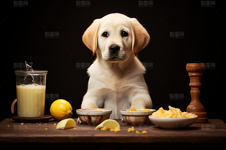拉布拉多导盲犬写真摄影图