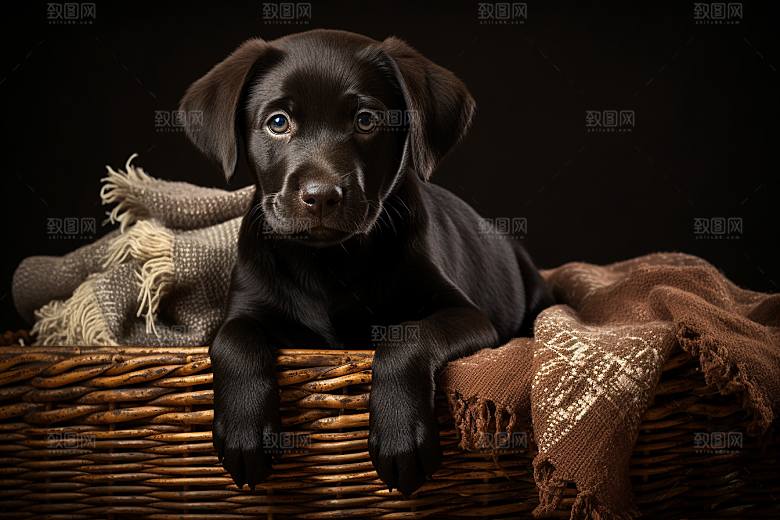 拉布拉多导盲犬写真摄影图