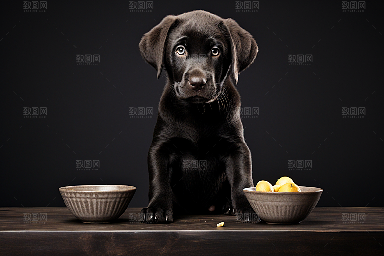 拉布拉多导盲犬肖像摄影图
