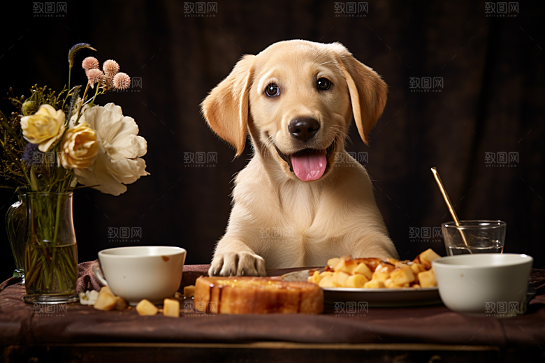 拉布拉多写真导盲犬摄影图