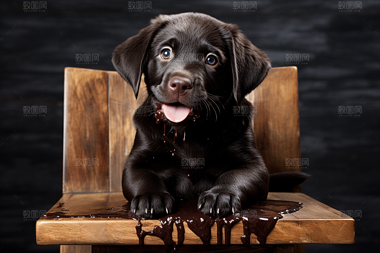 拉布拉多导盲犬宠物摄影图