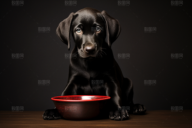 拉布拉多导盲犬形象摄影图