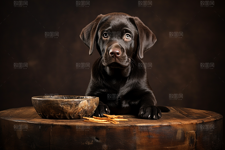 拉布拉多导盲犬形象摄影图