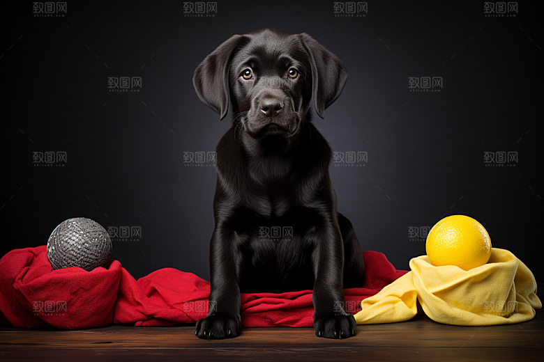 拉布拉多高清导盲犬摄影图