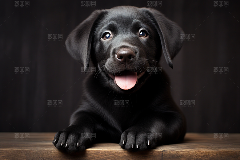 拉布拉多导盲犬可爱摄影图