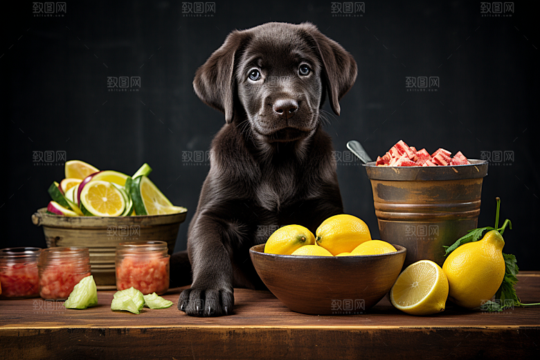 拉布拉多导盲犬伴侣摄影图