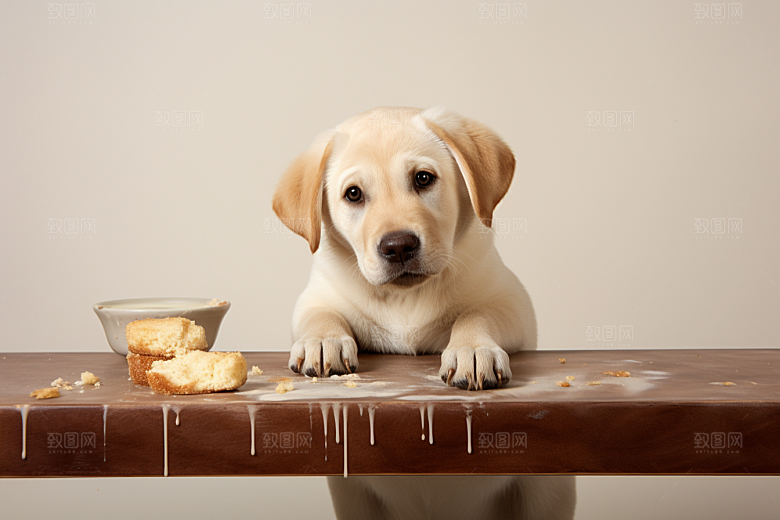 拉布拉多导盲犬宠物摄影图