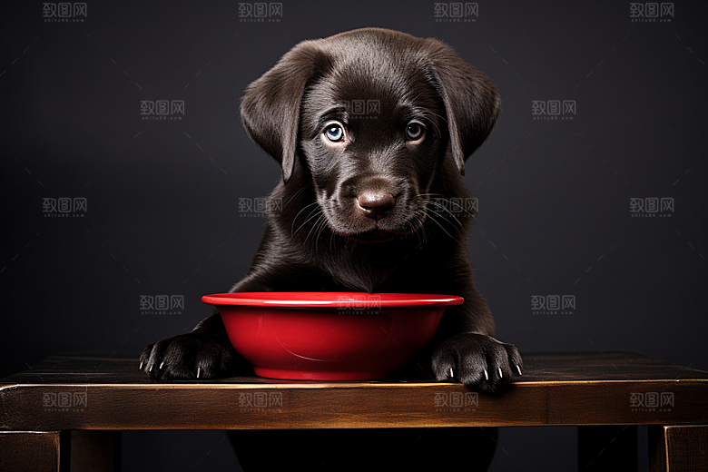 拉布拉多肖像导盲犬摄影图