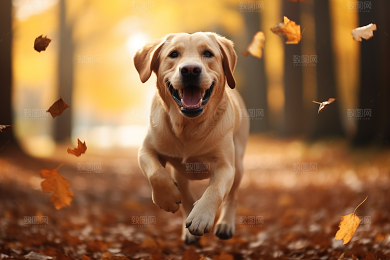 拉布拉多导盲犬简约摄影图