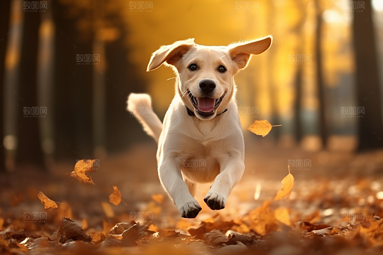 拉布拉多形象导盲犬摄影图