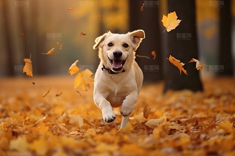 拉布拉多可爱导盲犬摄影图