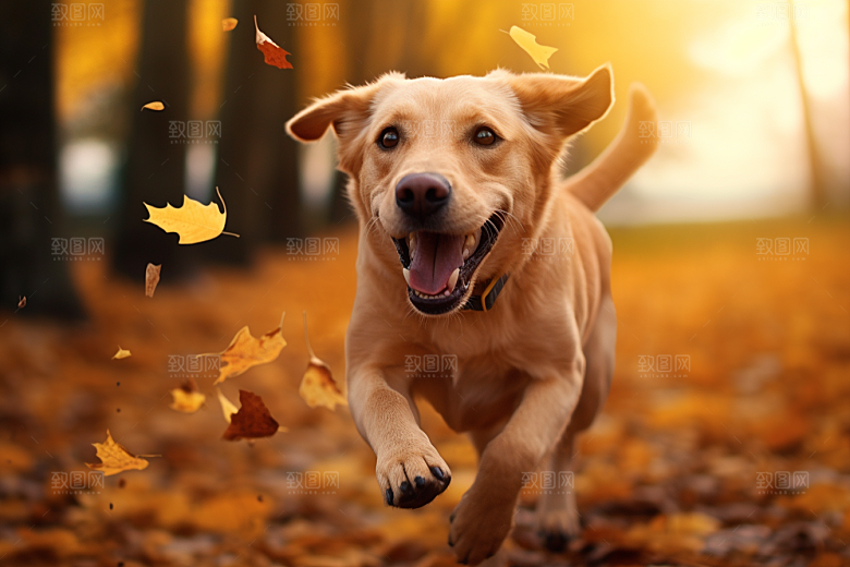 拉布拉多简约导盲犬摄影图