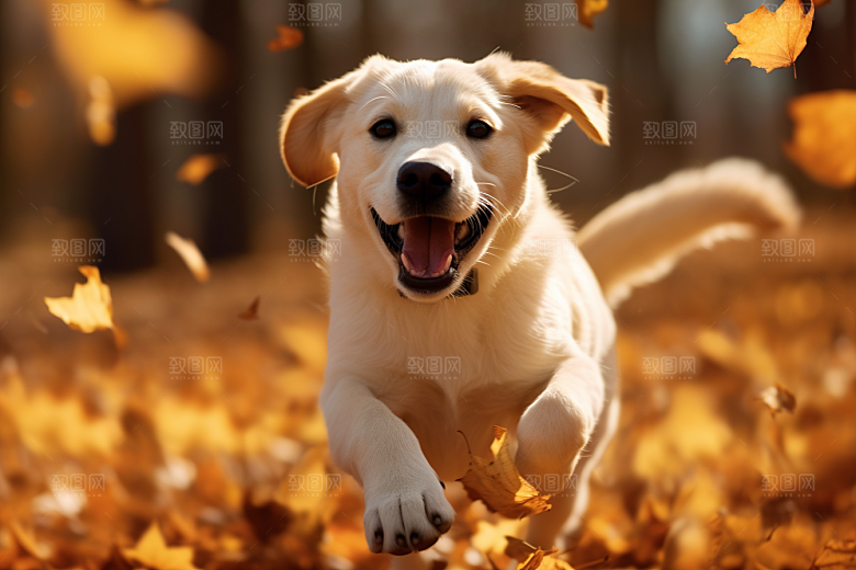 拉布拉多简约导盲犬摄影图