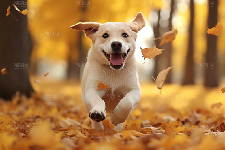 拉布拉多简约导盲犬摄影图