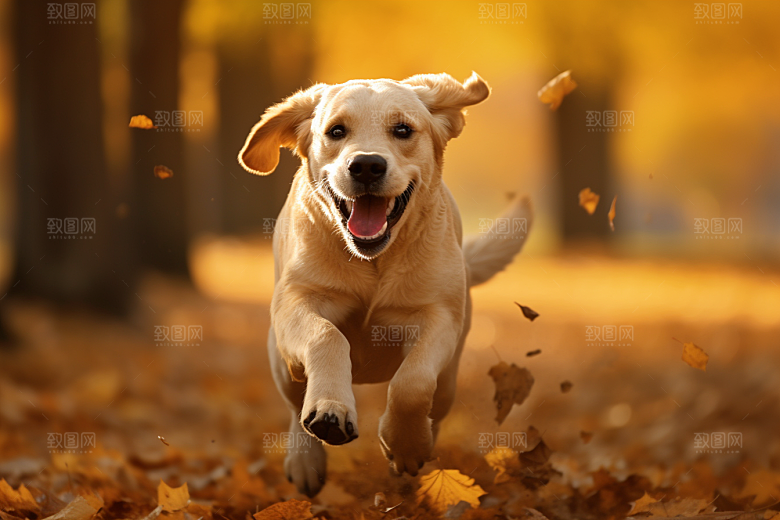 拉布拉多可爱导盲犬摄影图
