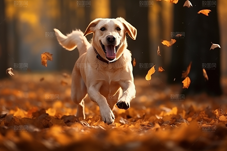 拉布拉多简约导盲犬摄影图