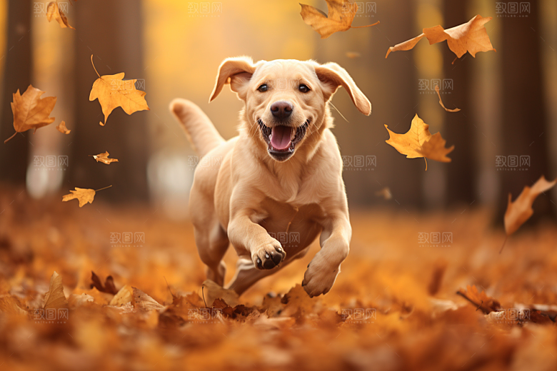 拉布拉多导盲犬形象摄影图