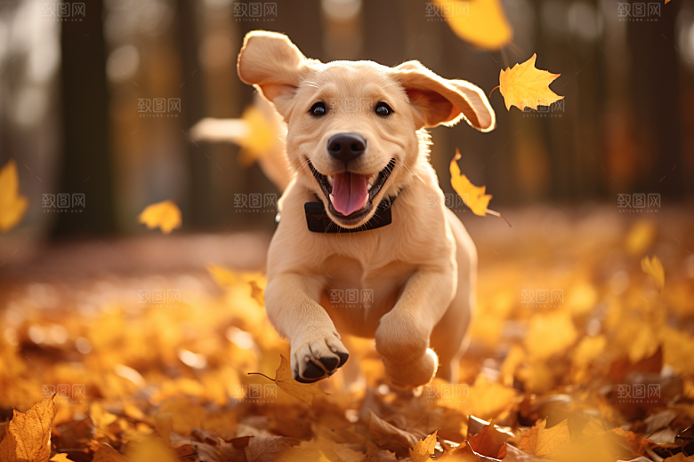 拉布拉多导盲犬宠物摄影图