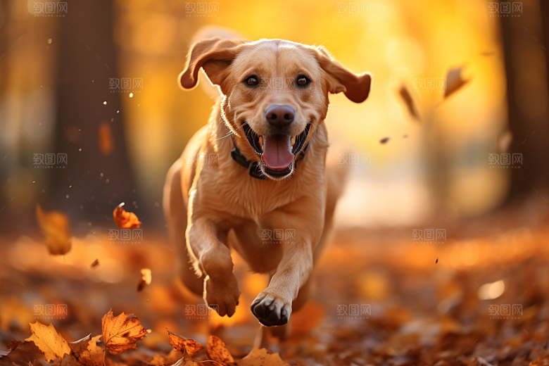 拉布拉多导盲犬简约摄影图