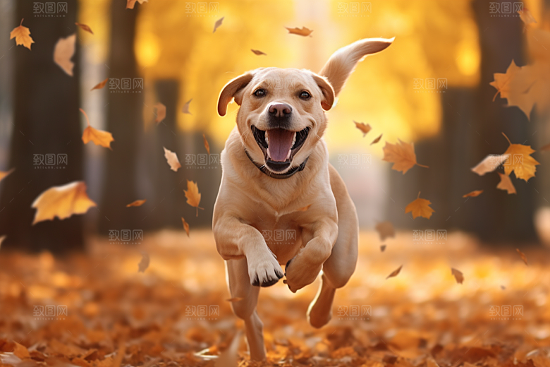 拉布拉多简约导盲犬摄影图
