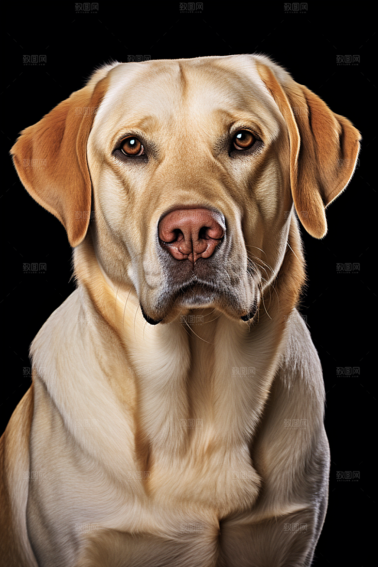 拉布拉多导盲犬简约摄影图